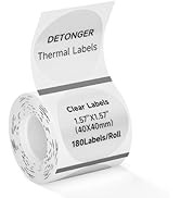 DETONGER Round Thermal Labels Circle Self-Adhesive Label Sticker Paper for 2 Inch Thermal Label P...