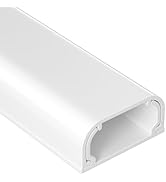 Wire Covers for 2 Cords TV on Wall, 47in Paintable Cable Hider, Medium Cable Management Kit, Cord...