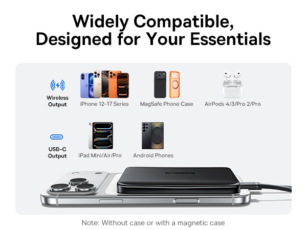 magnetic power bank iphone 14 usb c power bank travel charger portable battery charger