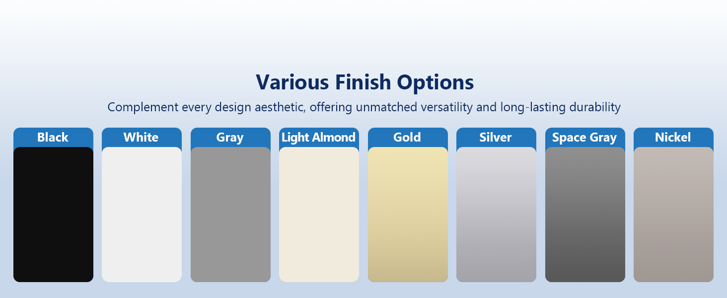 Various Finish Options