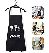 Adjustable Kitchen Aprons foWomen Men with Pockets, Personalized Cute Apron, Cooking Waterproof C...