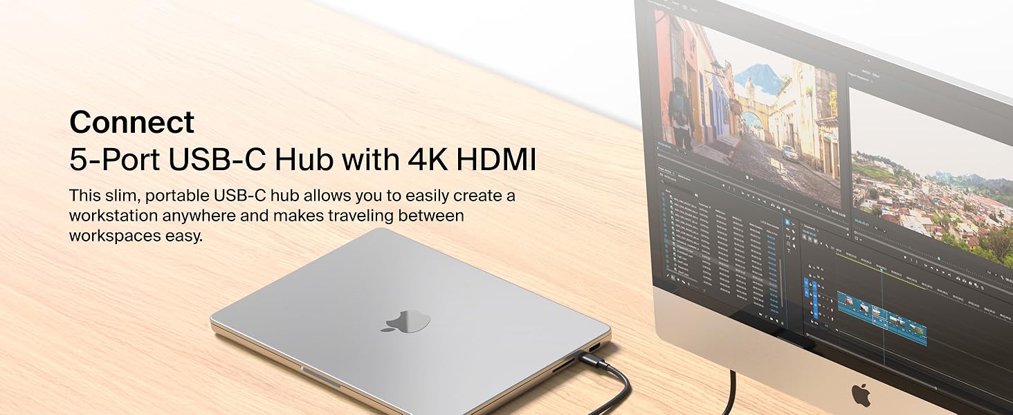 Belkin Connect 5-Port USB-C Hub with 4K HDMI