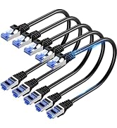 Cat6A Ethernet Cable Shielded 10Gbps 5 ft (5 Pack), Slim Shielded (F/UTP) Ethernet Cable Cat 6, F...