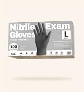 SUP Powder-Free Nitrile Exam Gloves, 100 Count, Food Safe Latex-Free Medical Non-Sterile Cooking ...