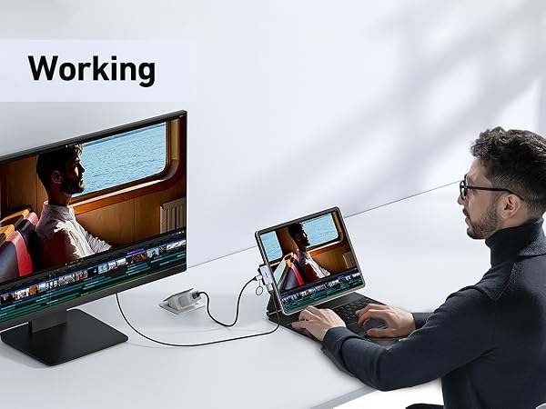 BENFEI USB C Hub 3-in-1, Super Compact, USB-C to HDMI 4K@60Hz, 10Gbps USB-A, 100W Power Delivery