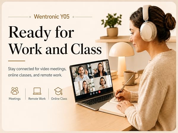 Wentronic Y05 Headphones for Work &amp; Study