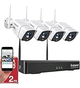 1080P Wireless Security Camera System, Firstrend 8CH Wireless NVR System with 4pcs 1080P Security...