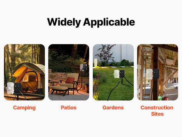 outdoor multi plug outlet waterproof