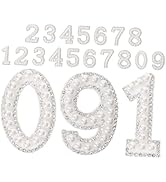 Angoily Iron-on Rhinestone Pearl Patches 2 Sets DIY Nonwoven Fabric Appliques for Clothing Shoes ...