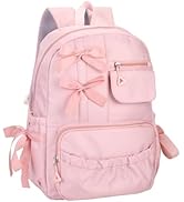 Phaoullzon Coquette Bow Backpack for Teen Girls School Bookbag Aesthetic Dance Bag