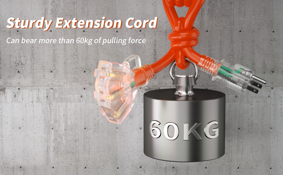 heavy duty extension cord with multiple outlets outdoor