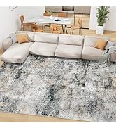 8x10 Area Rugs for Living Room Bedroom: Abstract Washable Rug with Anti-Slip Backing Non-Shedding...