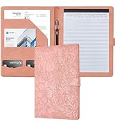 Mymazn Padfolio Portfolio Binder, Faux Leather Interview Resume Folder with Document Organizer &amp; ...