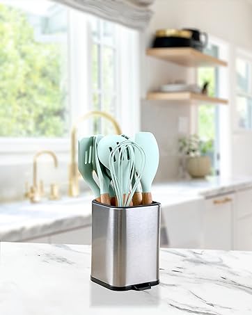 Kitchen Utensil Holder For Countertop Organizer Stainless Steel