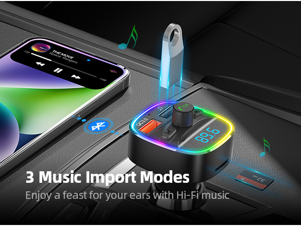 bluetooth radio adapter for make car bluetooth for handsfree talk portable car speakers wireless