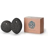 CopesFuda Natural Volcanic Pumice Stone Set – Ergonomic Foot File, Round and Oval Shapes for Effe...