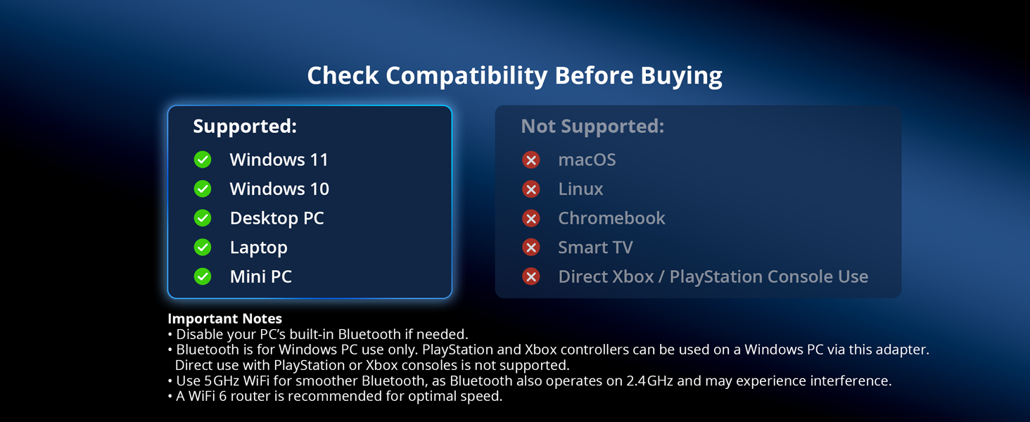 Compatibility With Windows Systems and Supported Desktop PC and Laptop Devices