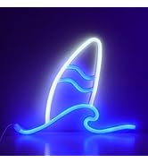 ENUOLI Surfboard Neon Signs,LED Wave Light for Bedroom,USB/Battery Powered Wall Art Night Lights,...