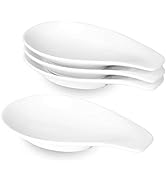 ONTUBE Ceramic Spoon Rests Set of 4, Porcelain Sauce Dish Resting Cooking Spoons Holder Ceramic T...