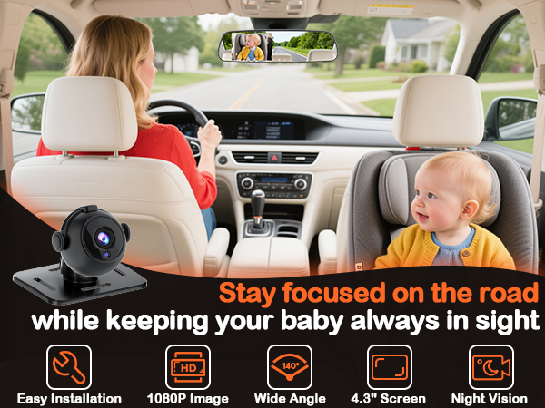 camera for baby in car