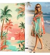 Oversized Beach Towel for Women Adults, 35x72" Large Sand-resist Beach Towel, Quick-dry Compact T...