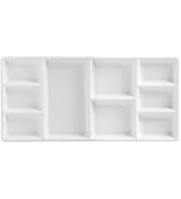 MEEDEN 9-Well News Ceramic Rectangle Artist Paint Palette for Watercolor Gouache Acrylic Oil Pain...