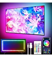 GIPOYENT TV Light Strip, Music Sync LED TV Backlights, for 32-50 Inch TV, LED TV Light with Bluet...