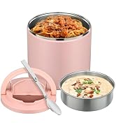 40oz Insulated Food Jar-Say Goodbye to Spills&amp;Cold Meals|QuickLift Airtight Leak-Proof Lid Thermo...