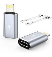 TechMatte USB C to Lightning Adapter, [2 Pack] 1.8-2.2A 13W Fast Charging Support Data Sync, Comp...