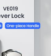 Veise VE019 Fingerprint Smart Lever Lock, App Control, Keyless Entry Door Lock with Handle, Touch...