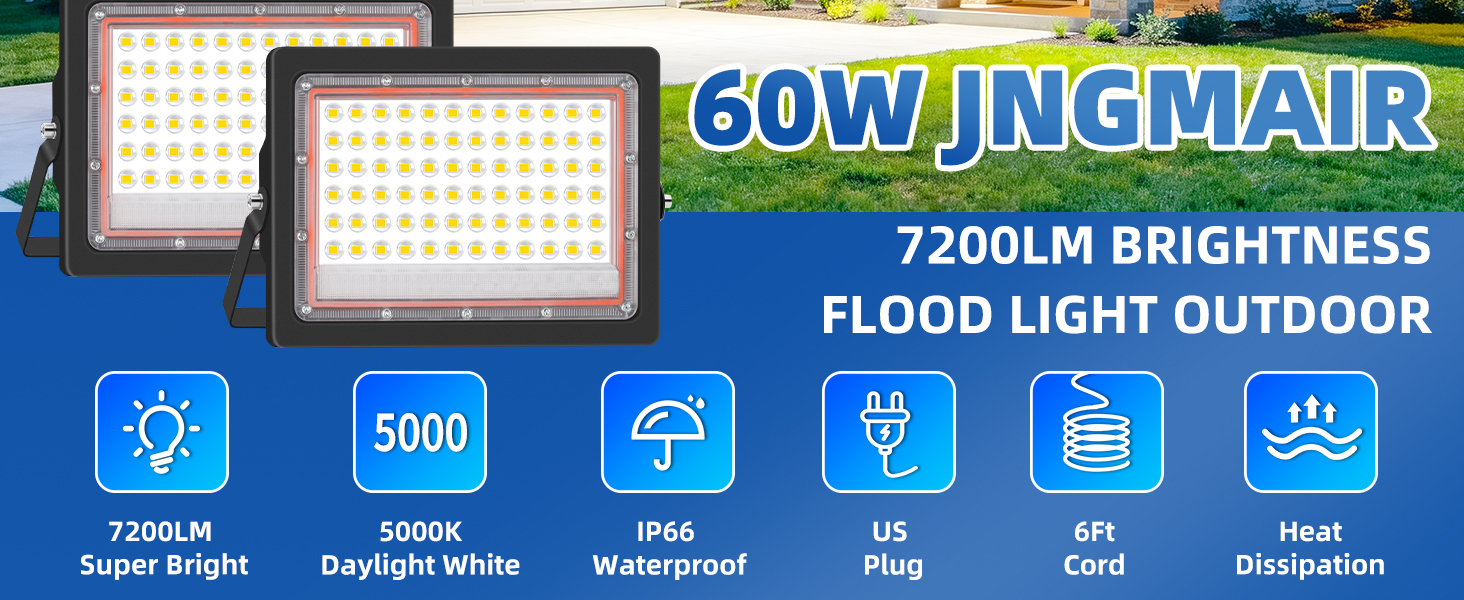 60W Flood Light LED floodlights Outdoor outside Exterior floodlight