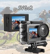 SVBONY SVGo2 Underwater Camera, 4K30FPS 50MP, EIS 2.0, 5X Zoom, Touch Screen, Remote Action Camer...