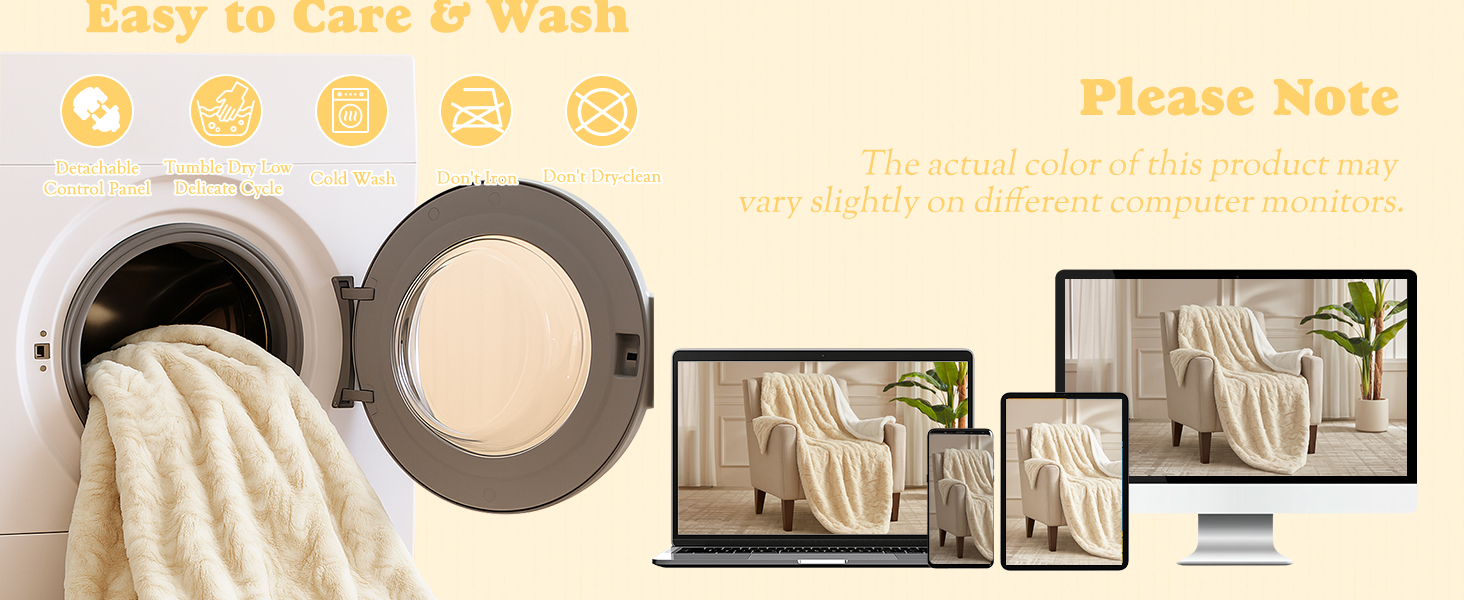 faux fur heated blanket