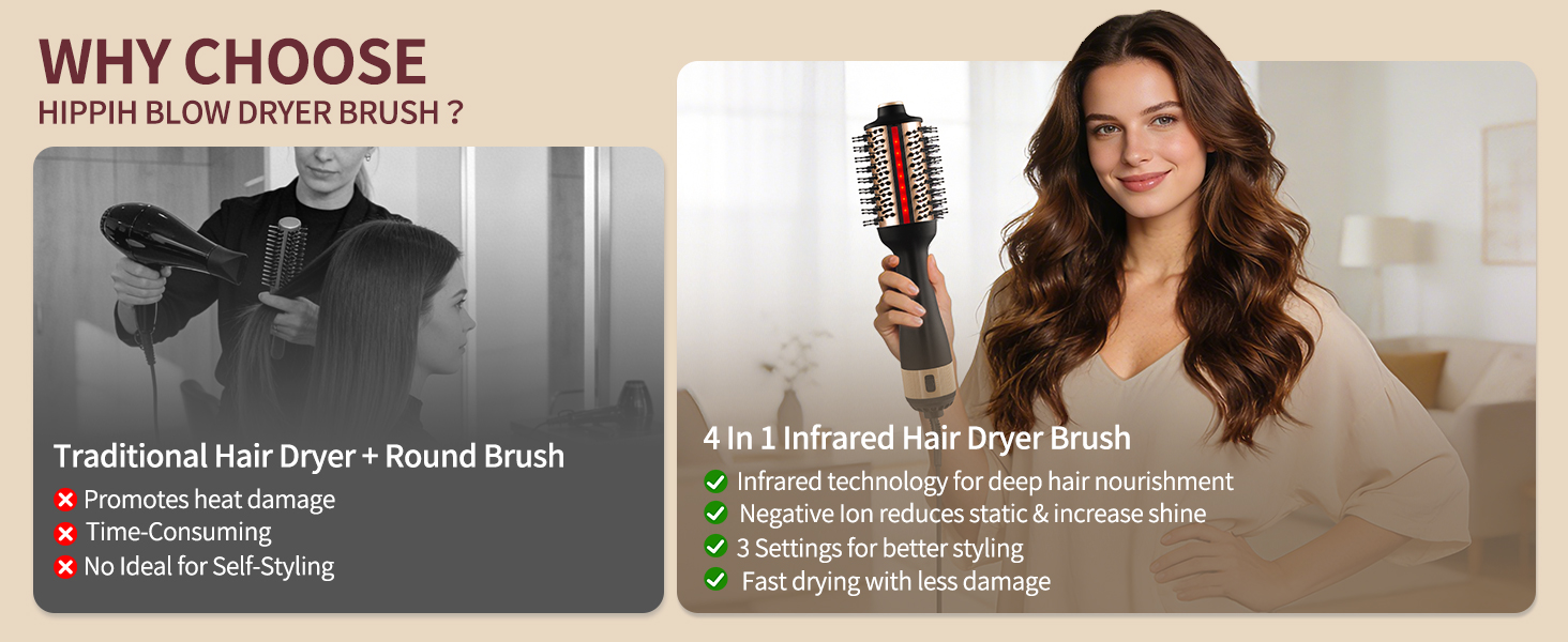 hot-air hair brushes