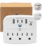 Cruise Approved Power Strip Foldable Non Surge Protector for Cruise Ship [2 USB-C, 2 USB, 3 AC Ou...