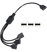 YACSEJAO ARGB Splitter Cable 5V 3Pin Addressable RGB 1 to 3 Splitter Cable with Male Pins for Com...