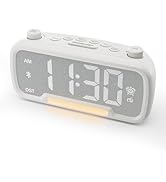 Alarm Clock with Bluetooth Speaker, FM Radio, Alarm Clock for Bedroom with USB Chargers, Dimmer a...
