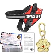 Opstin Service Dog Vest, ID Tag + 50 ADA Information Cards, Service Dog Harness w Patch in Sizes ...