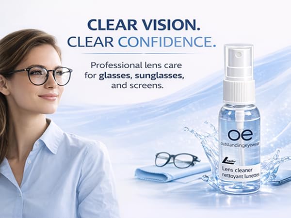 Outstanding Eyewear alcohol-free lens cleaner for glasses, sunglasses, and screens