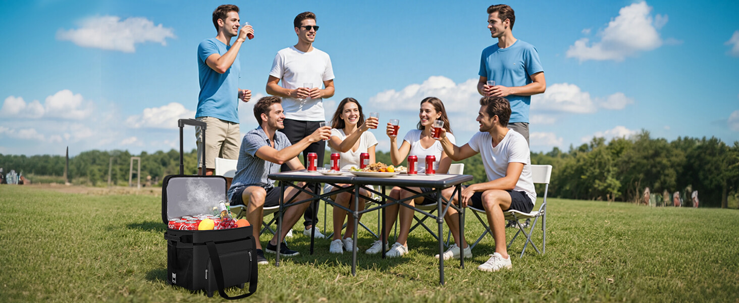 Roll drinks and snacks to picnics with the MIYCOO large insulated lunch bag for adults.