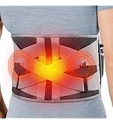 comfheat Cordless Heating Pad with Vibration Massage for Back Pain Relief, 10000mAh Long Lasting ...