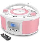 CD Radio Portable CD Player Boombox with Bluetooth,FM Radio,Remote Control,USB Input and 3.5mm AU...