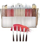 WA Portman 38pc Artist Paint Brush Set - Use as Paint Brushes for Acrylic Painting Oil Paint Brus...