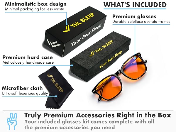 Blue light blocking glasses kit included amber blue light blocker glasses