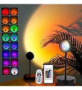 JIMEI Sunset Lamp Projection Sunlight Lamp Night Light Projector Multiple Colors Changing Solset ...