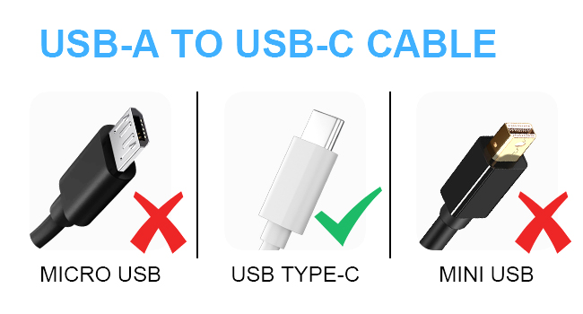 usba to usbc security camera charging cable
