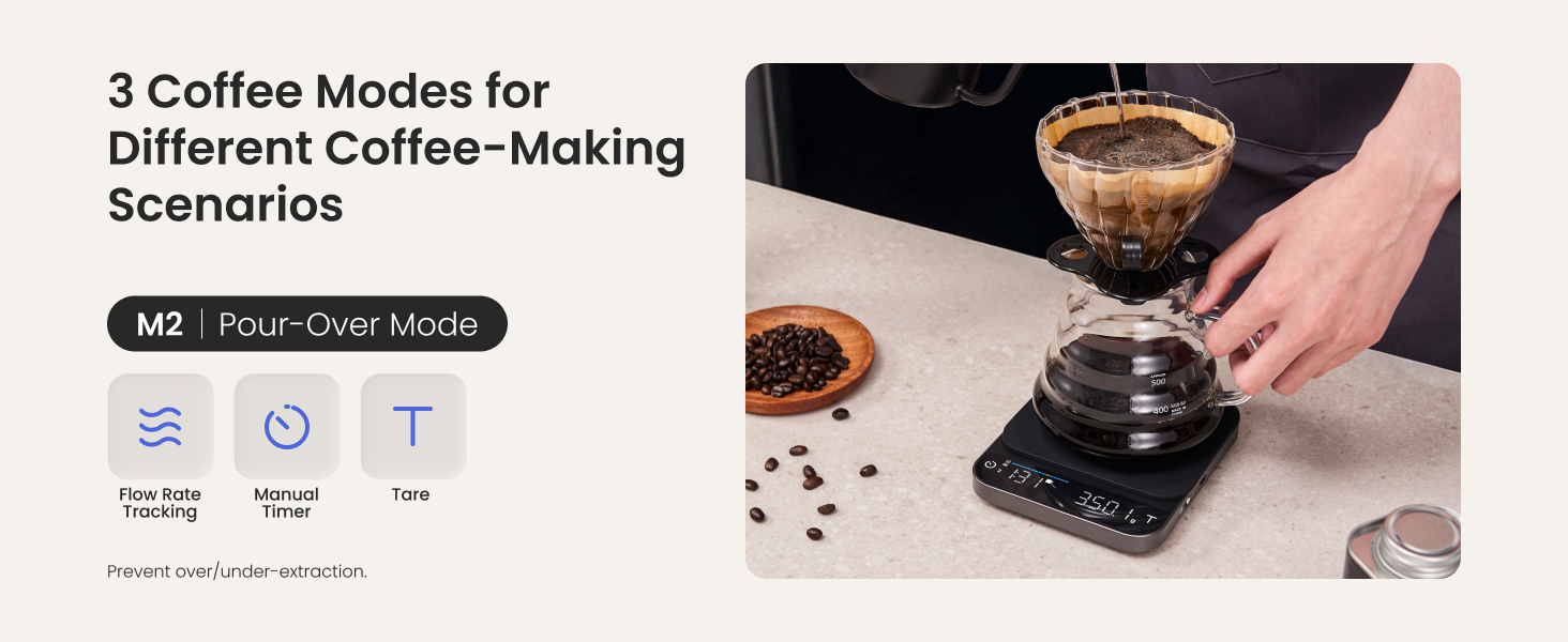 coffee espresso cale with timer rechargeable pour over coffee bean weihgt scales