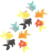 YuanHolumid 10 Pcs Lifelike Reusable Plastic Artificial Moving Floating Fishes Ornament Decoratio...
