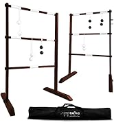 SWOOC Games - Wooden Ladder Ball Game Set (Weather Resistant) - 10 Games Included &amp; Carrying Case...