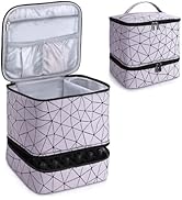 Brynnl Nail Polish Organizer Case,Fingernail Polish Travel Organizer with Handle, Holds 30 Bottle...